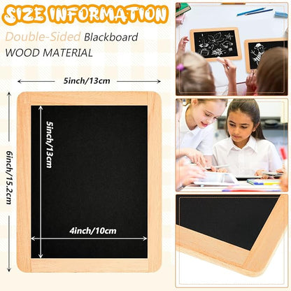 Chinco 12 Pcs Small Slate Chalkboard Mini Chalk Board with Frames Mini Board Signs School Supplies for Classroom Home Office