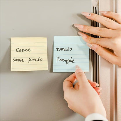 Mr. Pen Lined Sticky Notes - 3x3, 6 Pads, 45 Sheets, Pastel Colors