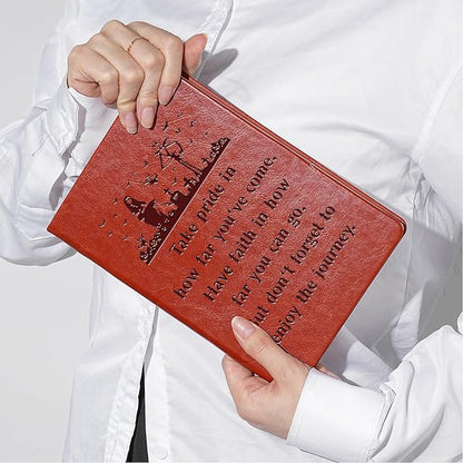 ZWYQWN Jack and Sally Gifts Leather Notebook for Women Men Nightmare Christmas Journal Notebook Nightmare Before Gifts(take pride)