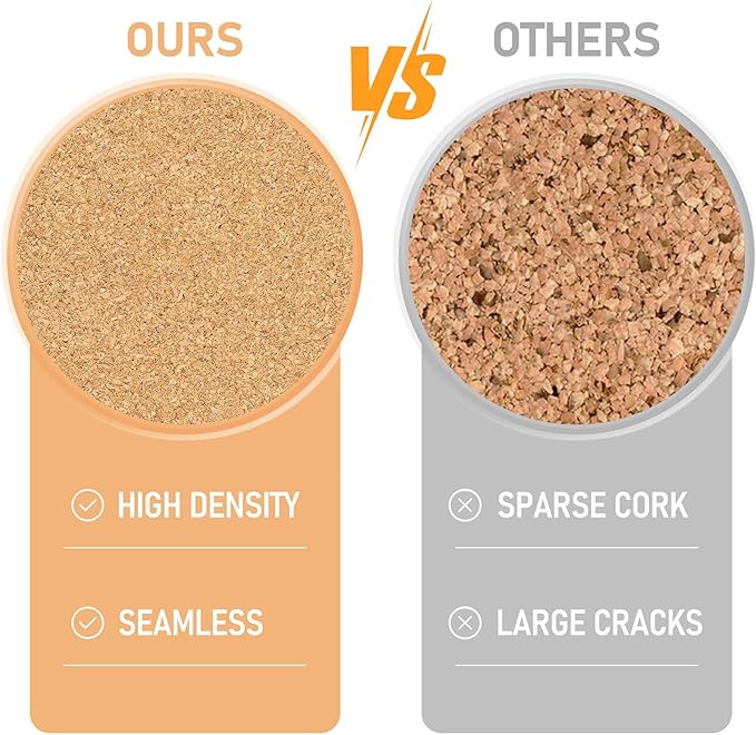 Cork Board Tiles - 4 Packs Adhesive Corkboards for Wall, Small Cork Board Squares Decorative for Office, School & Home