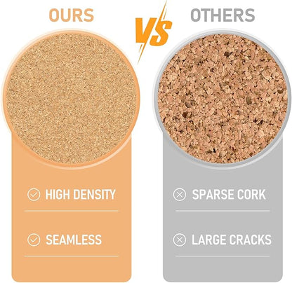 Cork Board Tiles - 4 Packs Adhesive Corkboards for Wall, Small Cork Board Squares Decorative for Office, School & Home