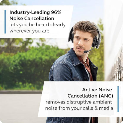 BlueParrott S650-XT Trucker Bluetooth Headset – 2-in-1 Convertible Stereo to Mono Headset with Noise Cancellation, Extended Wireless Range and IP54-Rated Protection - Ideal for Anyone On The Go, Black