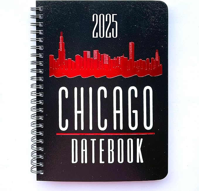 2025 Datebook & City Themed Planner – Resource Guide with Daily, Weekly & Monthly Views – 3-Year Reference Calendar - Multi-Purpose Travel Notebook Guide & Adventure Diary (Chicago '25)