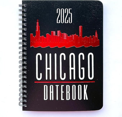 2025 Datebook & City Themed Planner – Resource Guide with Daily, Weekly & Monthly Views – 3-Year Reference Calendar - Multi-Purpose Travel Notebook Guide & Adventure Diary (Chicago '25)