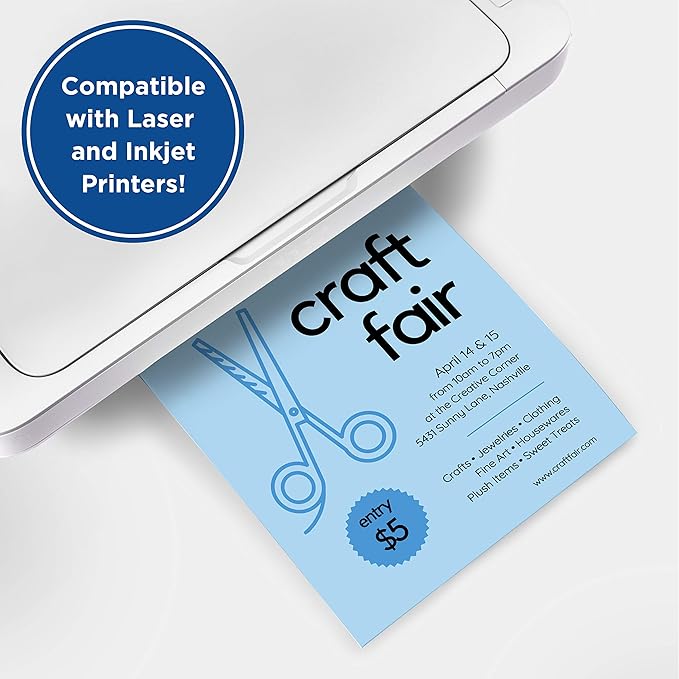 Printworks Pastel Cardstock, 67 lb, 4 Assorted Pastel Colors, FSC Certified, Perfect for School and Craft Projects, 50 Sheets, 8.5” x 11” (00684)