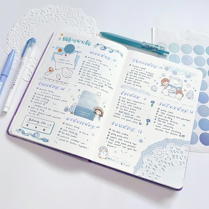 Blank Journal Notebook, A5, 192 Pages 100 GSM Thick Sketch Book for Women Men, Hardcover Leather Unlined Journaling for Work, Notebooks for Writing, 5.8 inches x 8.5 inches (Purple)