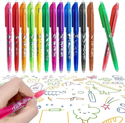Erasable Gel Pens Assorted Color Inks Make Mistakes Disappear for Drawing Writing Planner and Crossword Puzzles Premium Comfort Grip