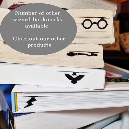 Glasses Bookmark Wizard Metal Bookmark Witch Magic Beautiful Bookmark for Girls, Boys, Kids, Book Club Gift for Teacher Gift Gifts Bookish Gifts for Book Lovers (Glasses)