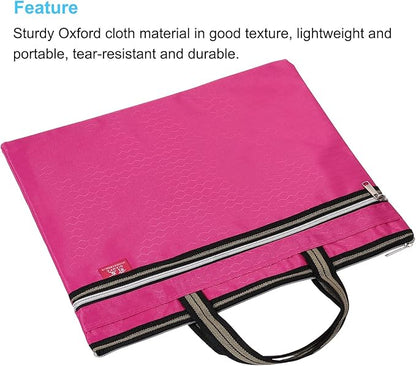 PATIKIL Waterproof Zipper File Bag, Documents Books Tools Storage Zip Pouch for Office Travel, Rose Red