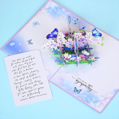 Paper With Deespest Sympathy Pop Up Greeting Card, With Deepest Sympathy Card Loss of Pet, Mom, Mother, Father, Dad,Child, Grandma, Thinking Of You Card, Sympathy Quilling Card for Loved One with