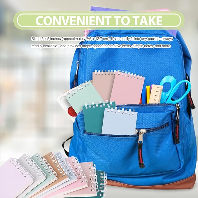 Ddaowanx Small Notebooks,3x5 Pocket Spiral Notepads With Lined Pages - The Perfect Little Mini Notebook to Stay Organized and Boost Productivity at Work or School (48, Cute Colors)