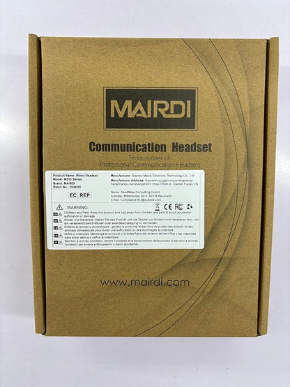 Telephone Headset with Noise Canceling Microphone, Mono Office Call Center Headset with RJ9 & 3.5mm Jack for Landline Deskphone Cell Phone PC Laptop, Work for Mitel Aastra Toshiba NEC Shoretel