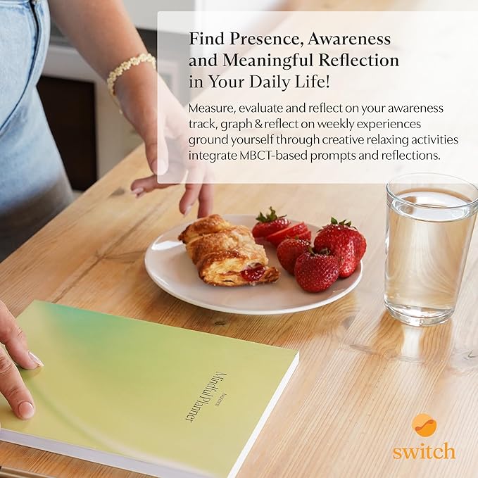 Switch Research Mindful Planner (Awareness) - Evidence-Based Life Organizer - 31-Day Goal Planner to Develop Presence & Mindful Awareness - Daily Planner With Prompts