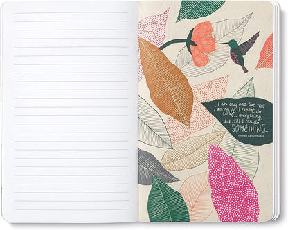 Compendium Softcover Journal - We can begin by doing small things. – A Write Now Journal with 128 Lined Pages, 5”W x 8”H