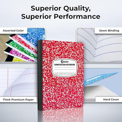 2000 Pack (Pallet) Composition Notebook Bulk, College Ruled, Full Pallet of Composition Notebooks, 200 Pages (100 Sheets), 9-3/4 x 7-1/2, Bulk Notebooks for School & Office, 4-7 Days Transit