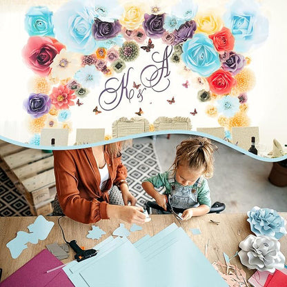 24 Sheets Blue Shimmer Cardstock 8.5 x 11 Metallic Paper, Goefun 80lb Card Stock Printer Paper for Invitations, Weddings, Parties, Showers