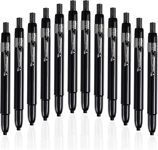 Listo 1620 - Box of 12 - BLACK COLOR - China Markers/Grease Pencils/China Marking/Pencils/Wax Pencils - Made in USA