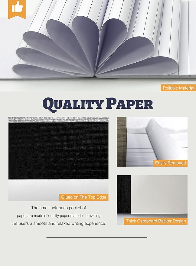 10 Pack Small Note Pads 3x5 Lined Writing Pads Mini Notepads Small Pads of Paper 3x5 With 30 Sheets per Notepad 80Gsm Paper Pads Mini Legal Pads 3x5 Inch Pocket Notebook for Taking Notes and Reminders