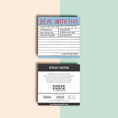 Knock Knock Deal with This Hand-Lettered Sticky Notes (Pack of 2)