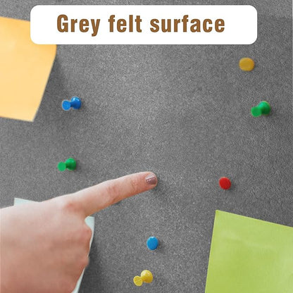 48"x30" Enclosed Bulletin Board, Outdoor Lockable Weather-Resistant Aluminum Cork Noticeboard for School & Office, Black Frame w/Grey Flet