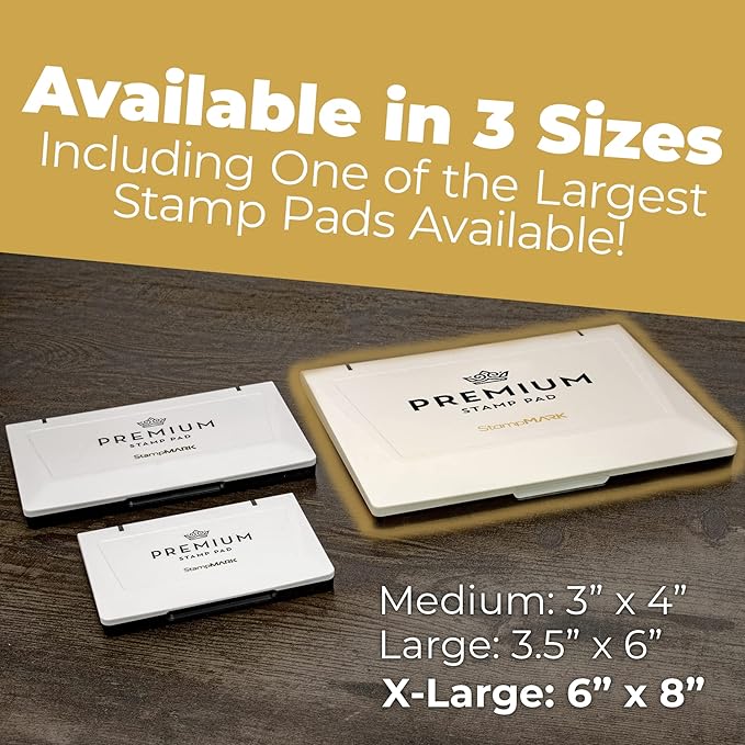 Premium Stamp Pad Extra Large Size 6" x 8" - for Traditional Rubber Stamps - Felt Pad Purple Color