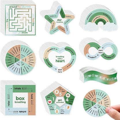 Libima 72 Pieces Anxiety Sensory Stickers Anxiety Textured Stickers Fidget Stickers Mindfulness Sticker School Counselor Supplies Adult Sensory Items Anxiety Relief, 9 Styles (Fresh Color)
