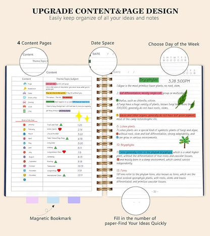 Spiral Notebook Journal, 360 Pages College Ruled Notebooks, Lined Thick Journals for Women Men,B5 Big Spiral Notebooks with 100GSM Paper, Spiral Bound Journal for Writing Work School Blue 7.6"×10"