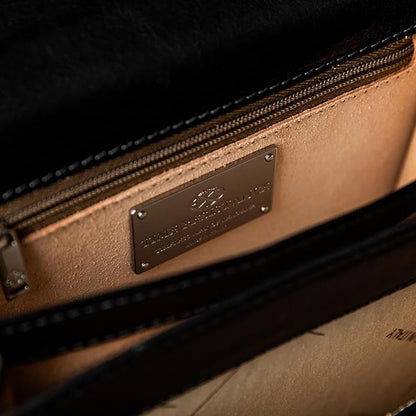 Time Resistance Small Leather Briefcase for Men - Crossbody Bag - Italian Leather Messenger Bag - Gift Box Included