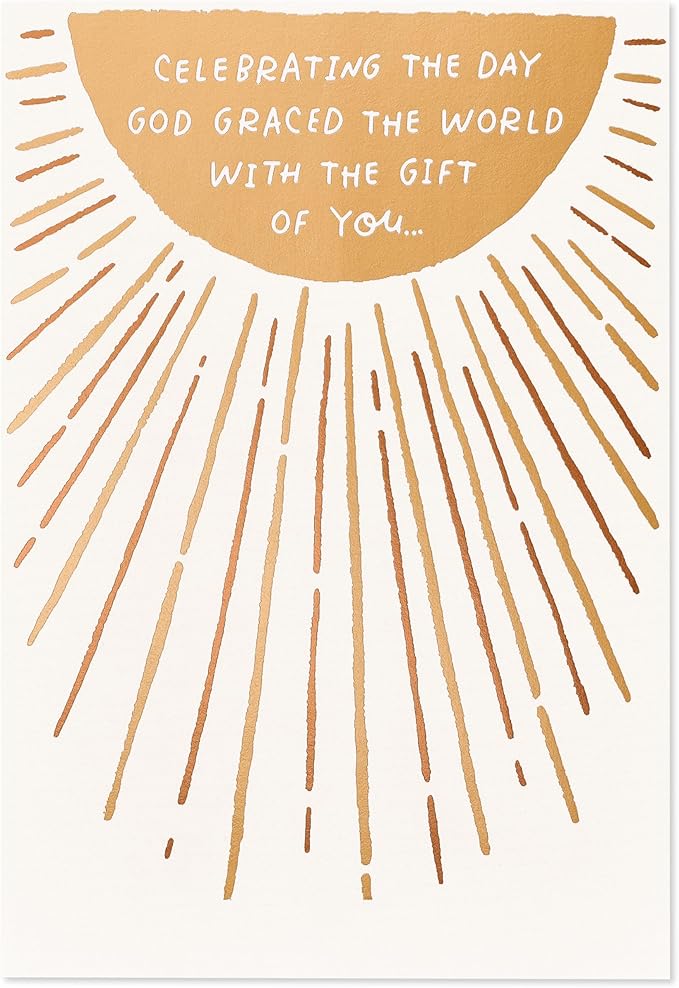 American Greetings Religious Birthday Card (His Light Shines on You)