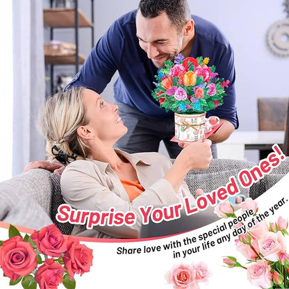 Get Well Soon Card for Friends, Popup Greeting Cards Thinking of you Gift Care Gift Card for Women Thanksgiving, Thank You, Bday Gift, All Occasions Card 8.5" x 8"