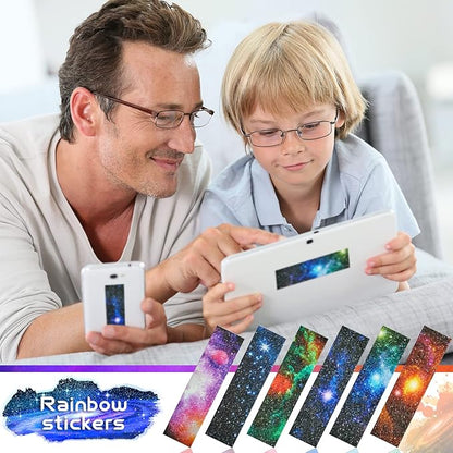 36 Pieces Anxiety Sensory Stickers Cute Fidget Textured Strips Toys Anti Stress Tactile Rough Sensory Calm Textured Strips Adhesives Anxiety Relief for Adults Teens Desk Classroom (Starry Sky Style)