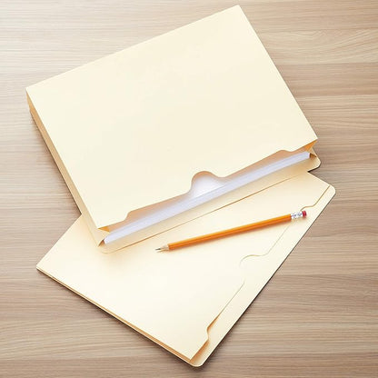 Amazon Basics File Folders Jacket, Reinforced Straight-Cut Tab, 2 Inch Expansion, 50-Pack, Letter Size, Manila