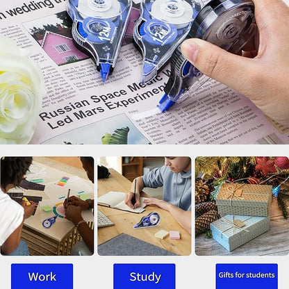 Correction Tape, 10 Pack Correction Tape Easy To Use Applicator for Instant Corrections, 39 ft Each Correction Tape for Study Supplies and Office Products (Blue)