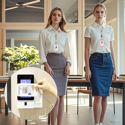 9 in 3 Sets Highland Cow Retractable Lanyard with ID Holder Breakaway Lanyard for Badge Reel Lanyard School Silicone Beaded Lanyard Cute