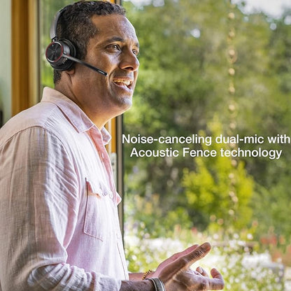 Poly Voyager 4320 UC Wireless Bluetooth Duo Headset (USB-C) Teams Version - Global Teck Bundle with Microfiber Cloth - Deskphone, PC/Mac, Works with Zoom, RingCentral, 8x8, Vonage