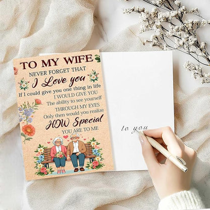Funny Wife Birthday Card from Husband, Best Gift for My Wife Birthday, Thank You Card for Wife, Happy Wife Birthday Gift Ideas for Her