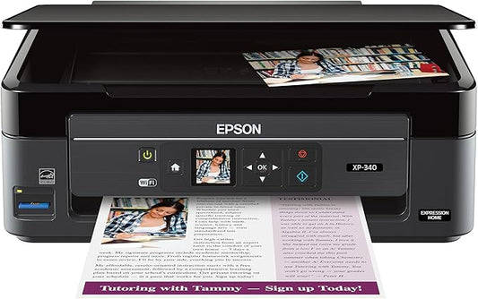Epson Expression Home XP-340 Wireless Color Photo Printer with Scanner and Copier, Amazon Dash Replenishment Ready