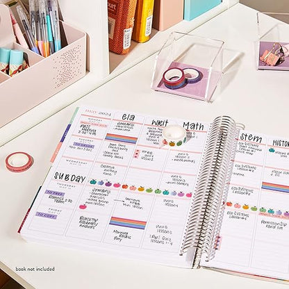 Erin Condren Washi Tape 4-Pack - Rainbow Apples - Decorative and Stylish Adhesive Tape for Organizing Notebooks. Highlighting Important Tasks & Deadlines. Four 16 ft Rolls per Pack