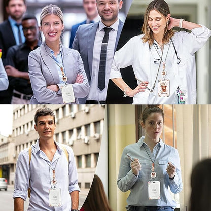 Highland Cow ID Badge Holder with Lanyard, Just a Little Moody Funny Badge Holder with Beaded Adjustable Lanyard, Gifts for Teachers Students Office Workers