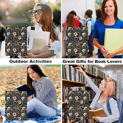 Botanical Book Sleeve, Classic Flower Book Covers for Paperbacks, Floral Book Pouch Book Protector, Book Lovers Gifts for Women Girls Freind, Book Accessories Book Club Gifts Christmas Birthday Gifts