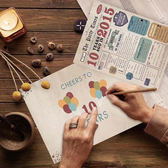 10th Birthday Card Gifts for Daughter Son, 10th Birthday Decorations for Boys Girls, Funny 10 Year Old Birthday Gift Cards