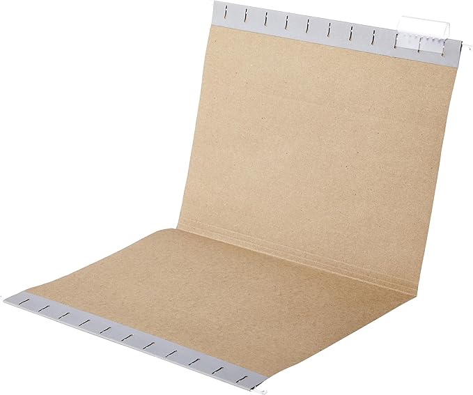 Amazon Basics Sturdy Hanging File Folders, Letter Size, Gray, 25-Pack