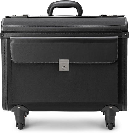 Alpine Swiss 17” Laptop Rolling Briefcase 4 Wheels Pilot Lawyer Attache Travel Case