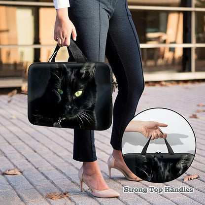 Universal Tablet Laptop Sleeve Case 10 inch, Black Cat Slim Carrying Case Durable Handbag Travel Laptop Bag for 7 to 10-inch Laptops/Notebook/Kids Tablet/ipad/eBook Readers