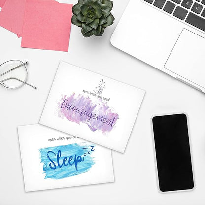 12 Open When Envelopes, Colorful Envelope, Leaving Home Gift, Gift for college students long distance friends-XF-002