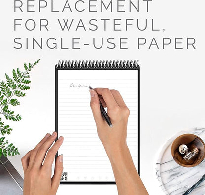 Rocketbook Smart Reusable Notebook, Flip Letter Size Spiral Notebook, Green, (8.5" x 11")