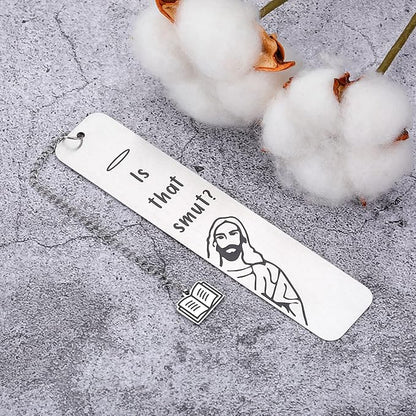 is That Smutt Jesus Bookmark Funny Bookmarks for Women Smut Bookmark for Book Lover Stocking Stuffers for Men Women, White Elephant Gifts for Adults, Humor Peeking Jesus Book Marker Easter Christian