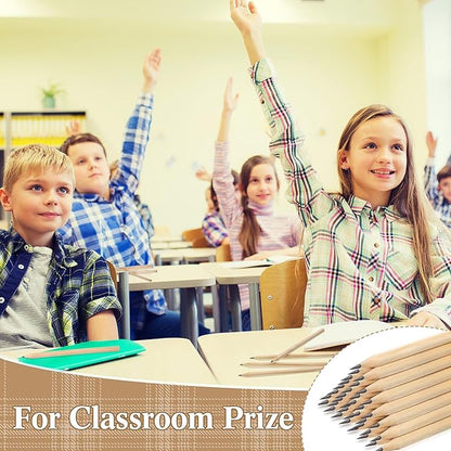 Fumete 500 Pieces Wooden Pencils Bulk No Eraser Hexagonal HB Graphite Unsharpened Natural Wood Pencils Without Erasers for Classroom School Home Office Drawing Sketching Learning