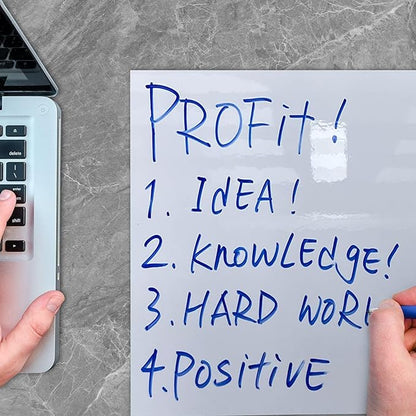 Dry Erase Board Sticker- Whiteboard Stickers-8.27''x11.69'' Removable Dry Erase Sheets- Fridge Dry Erase Paper for Wall/Desk/Refrigerator/Door/Locker/Home/Office/Classroom (White-2Pcs)