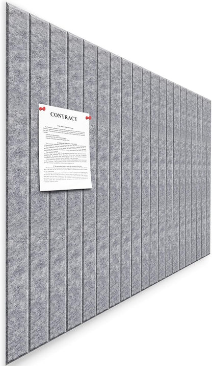 Large Cork Board for Office Light Grey Felt Board Alternative-12 Pack Felt Wall Tiles for Office Wall Decor,Felt Bulletin Board Tiles,Push pin Board Wall Organizer for Office